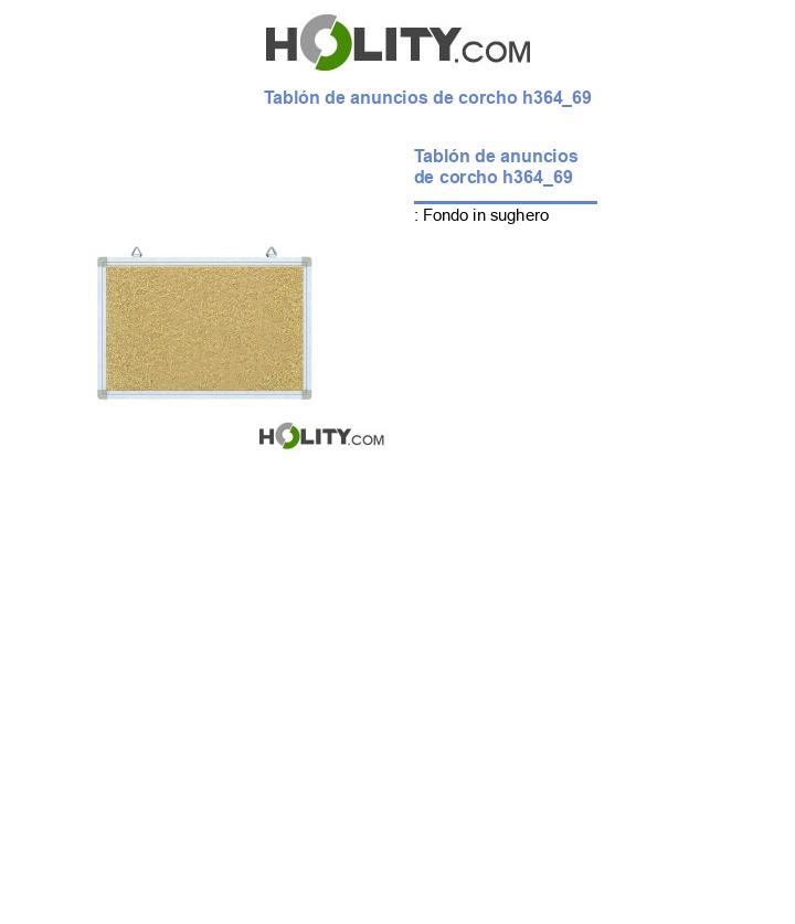 Tablón de anuncios de corcho h364_69