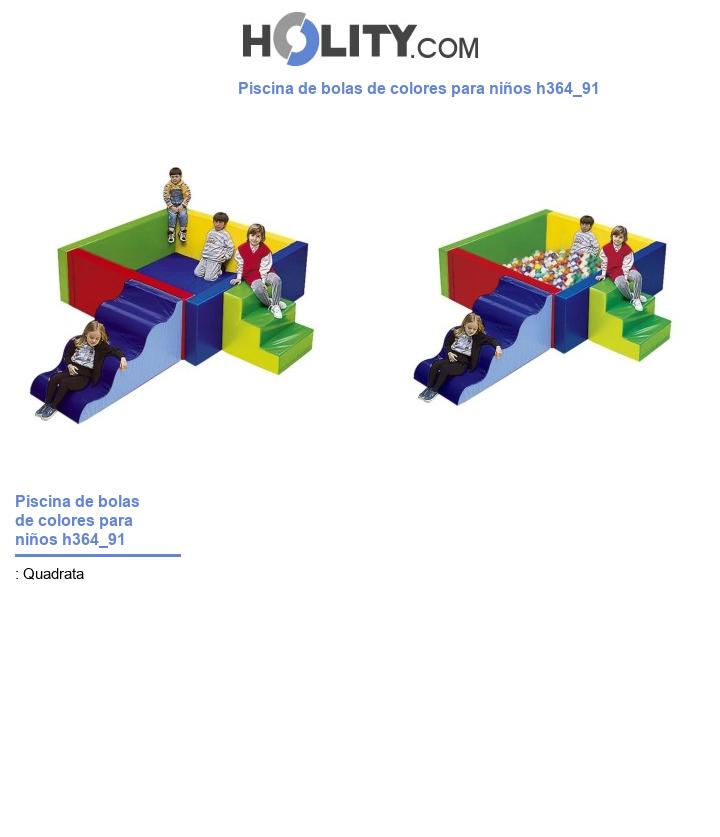 Piscina de bolas de colores para niños h364_91