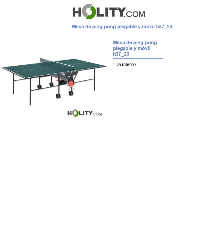 Mesa de ping-pong plegable y móvil h37_23