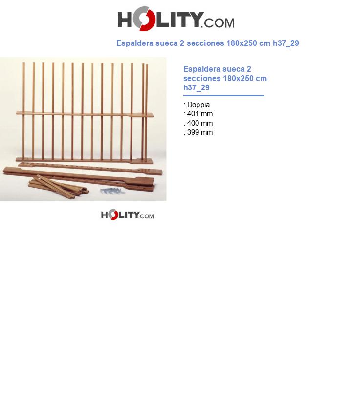Espaldera sueca 2 secciones 180x250 cm h37_29