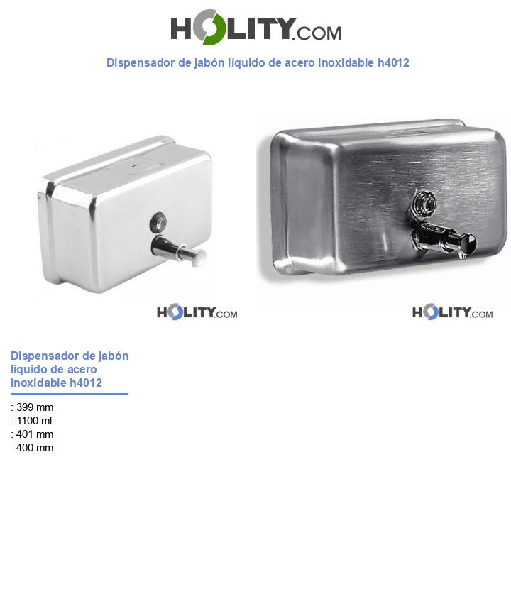 Dispensador de jabón líquido de acero inoxidable h4012
