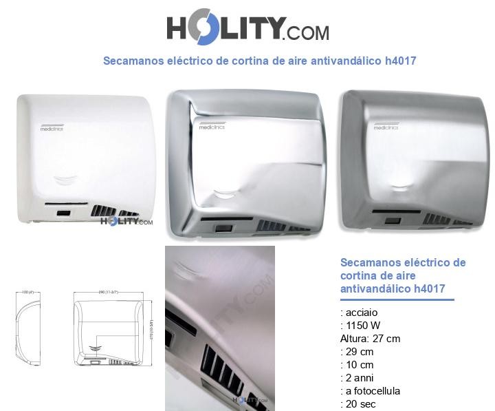 Secamanos eléctrico de cortina de aire antivandálico h4017