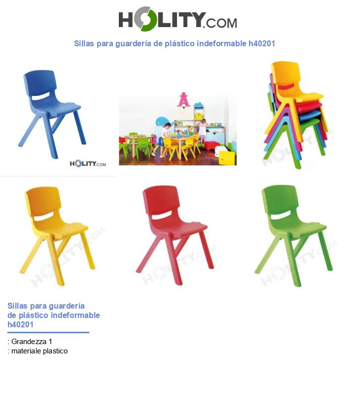 Sillas para guardería de plástico indeformable h40201