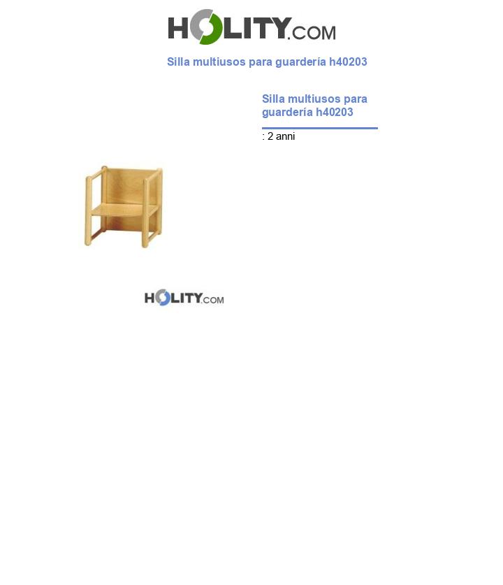 Silla multiusos para guardería h40203