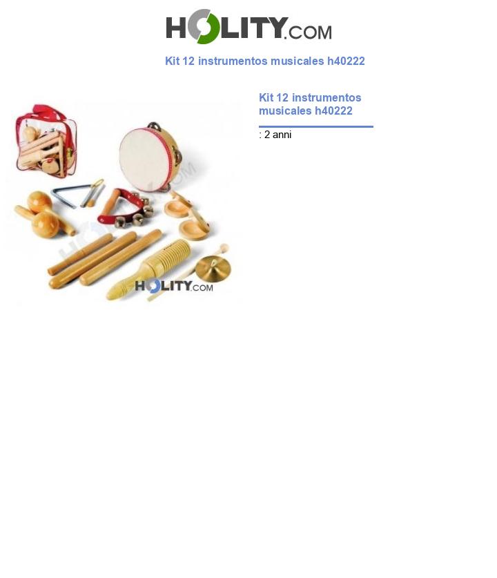Kit 12 instrumentos musicales h40222
