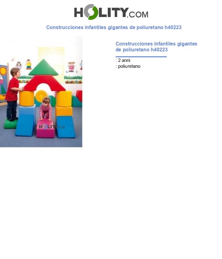 Construcciones infantiles gigantes de poliuretano h40223