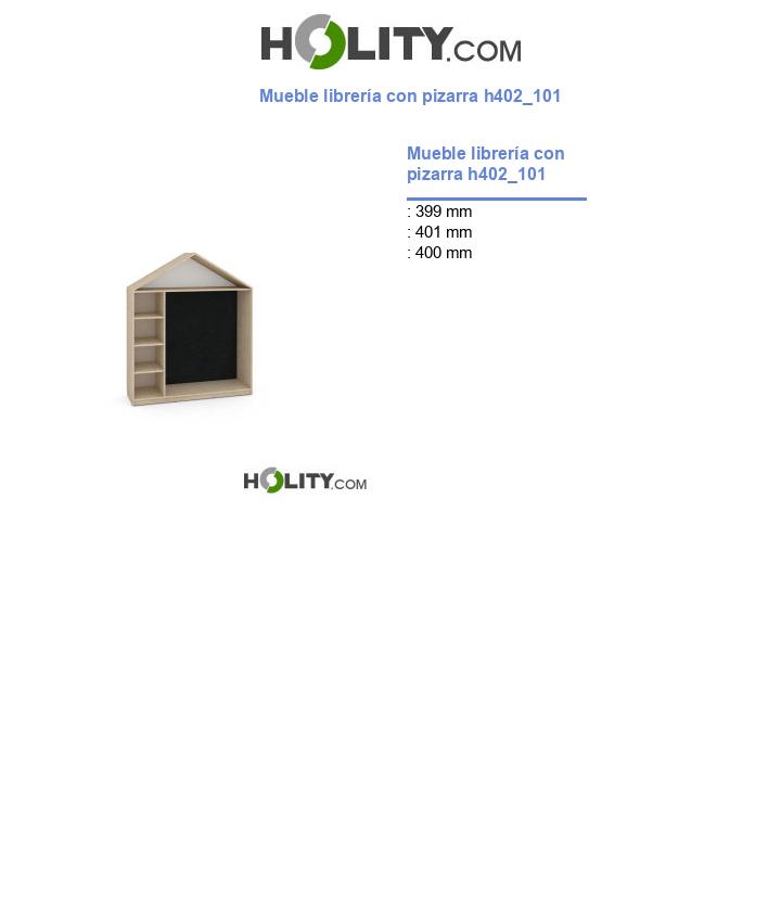 Mueble librería con pizarra h402_101