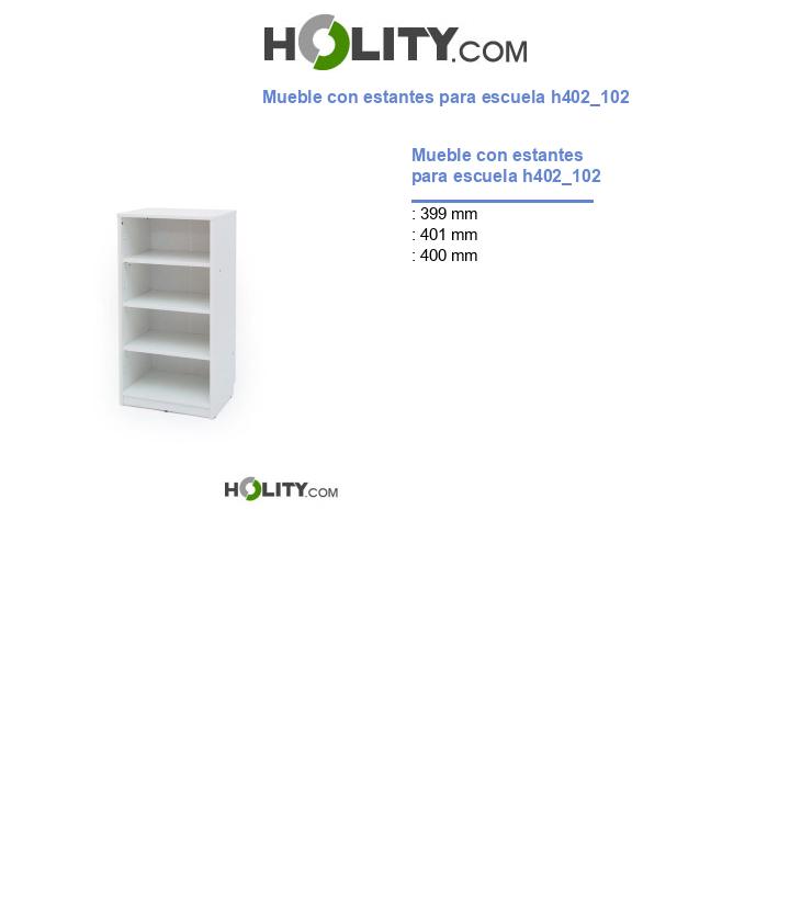 Mueble con estantes para escuela h402_102