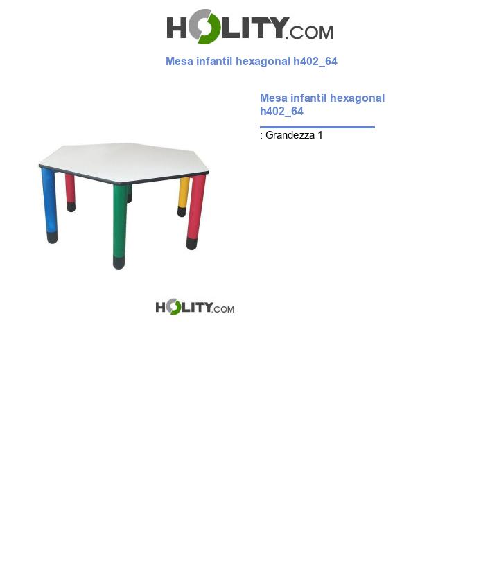 Mesa infantil hexagonal h402_64