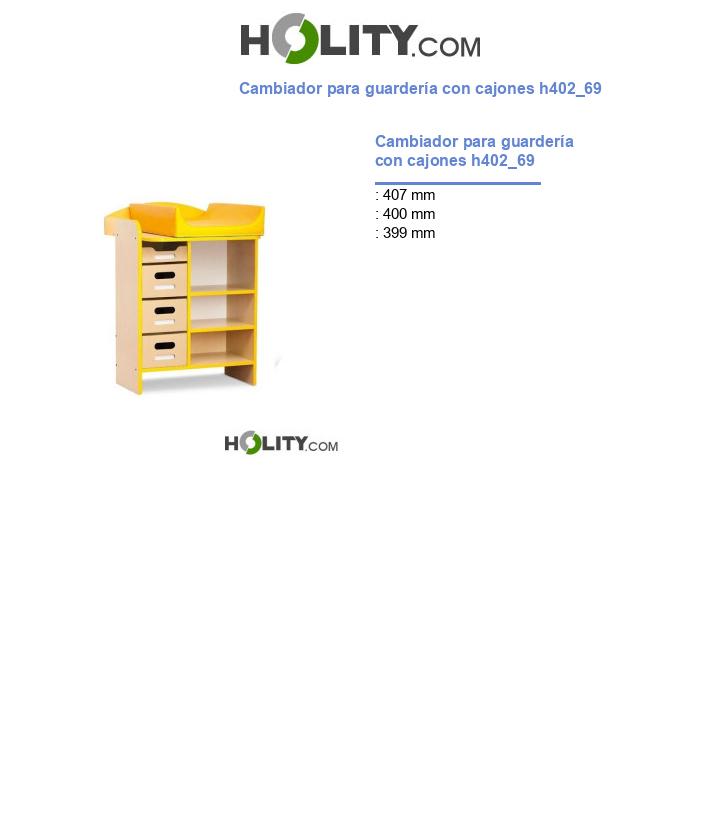 Cambiador para guardería con cajones h402_69