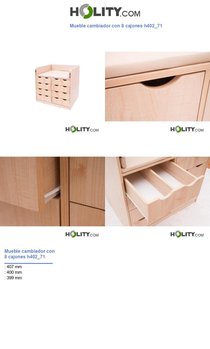 Mueble cambiador con 8 cajones h402_71