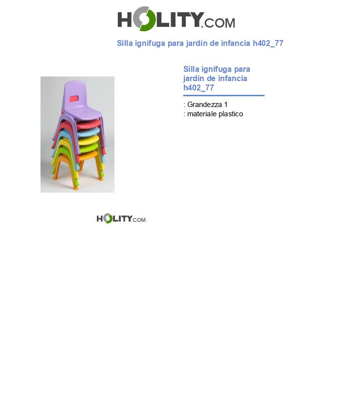 Silla ignífuga para jardín de infancia h402_77