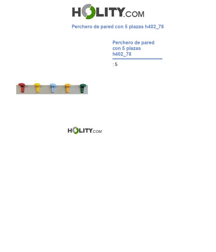Perchero de pared con 5 plazas h402_78