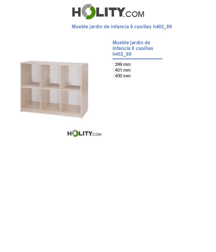 Mueble jardín de infancia 6 casillas h402_89