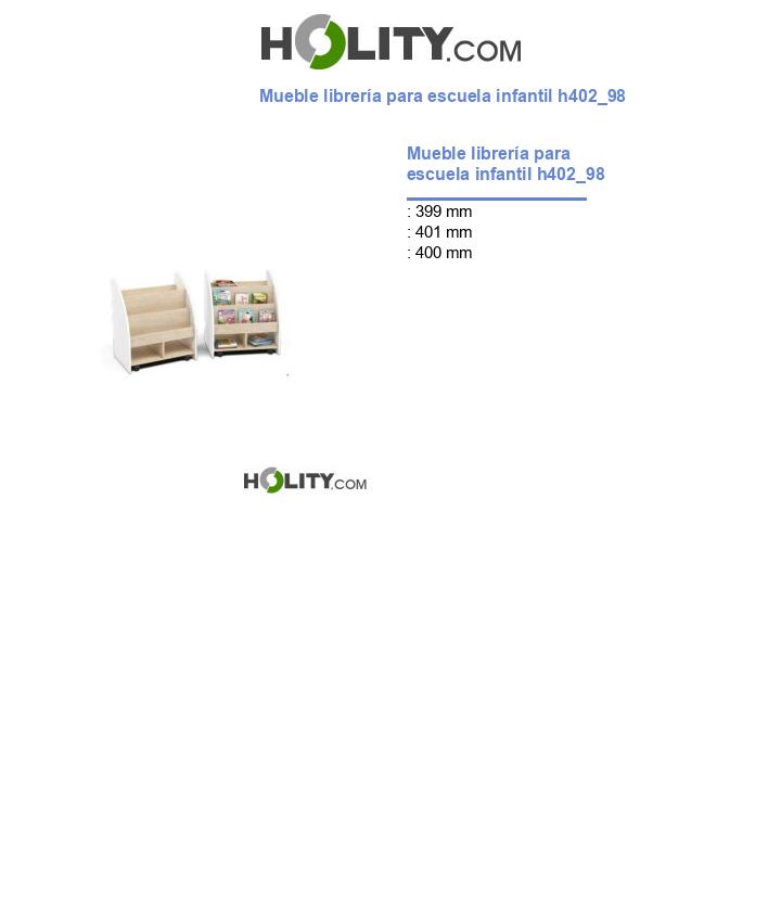 Mueble librería para escuela infantil h402_98