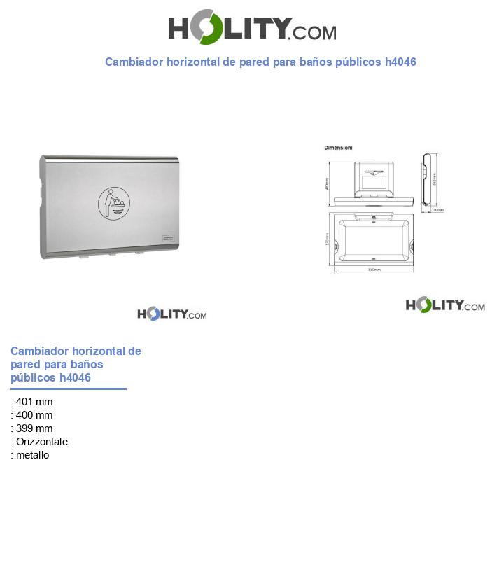 Cambiador horizontal de pared para baños públicos h4046