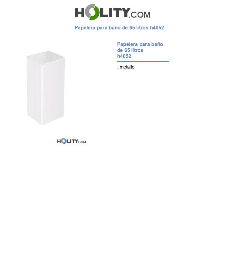 Papelera para baño de 65 litros h4052