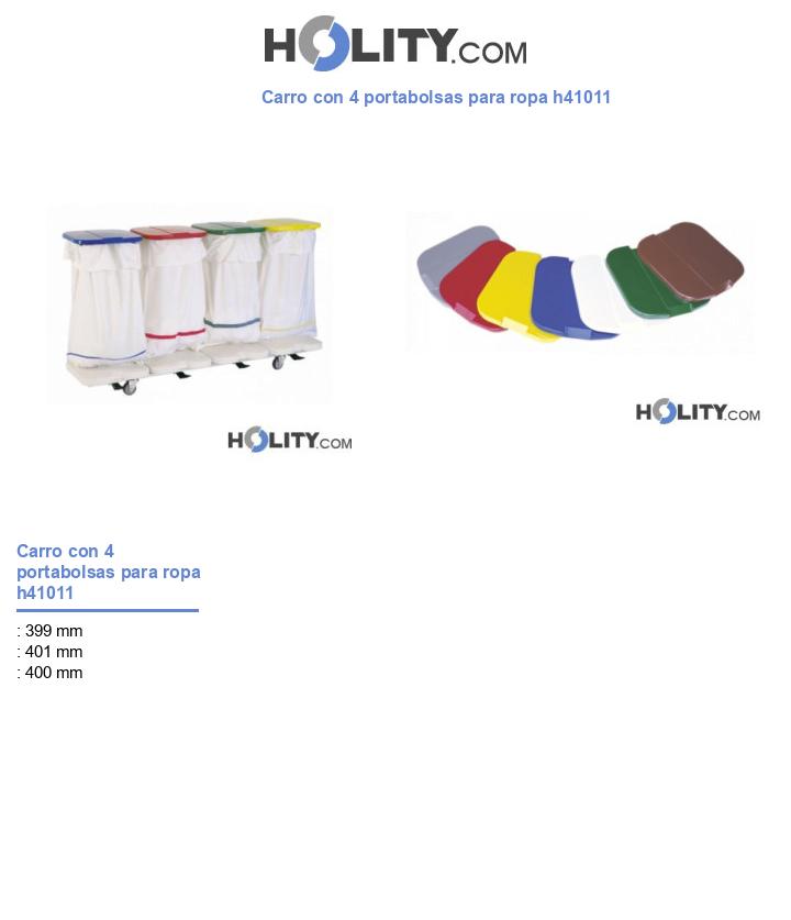 Carro con 4 portabolsas para ropa h41011