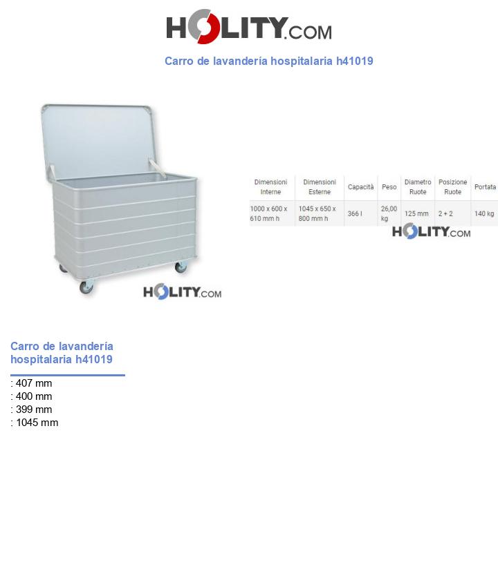 Carro de lavandería hospitalaria h41019