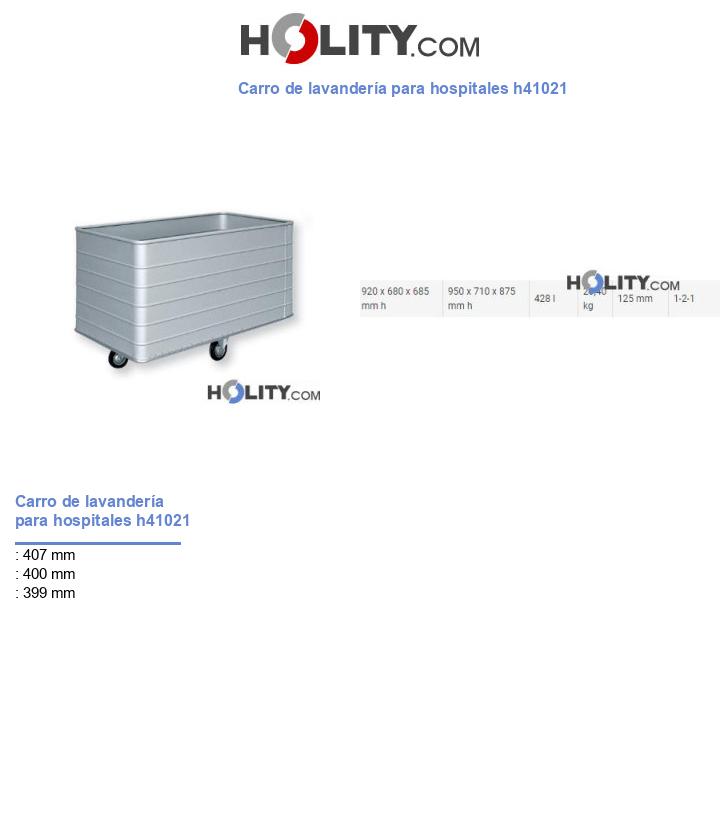 Carro de lavandería para hospitales h41021