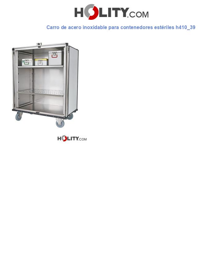 Carro de acero inoxidable para contenedores estériles h410_39