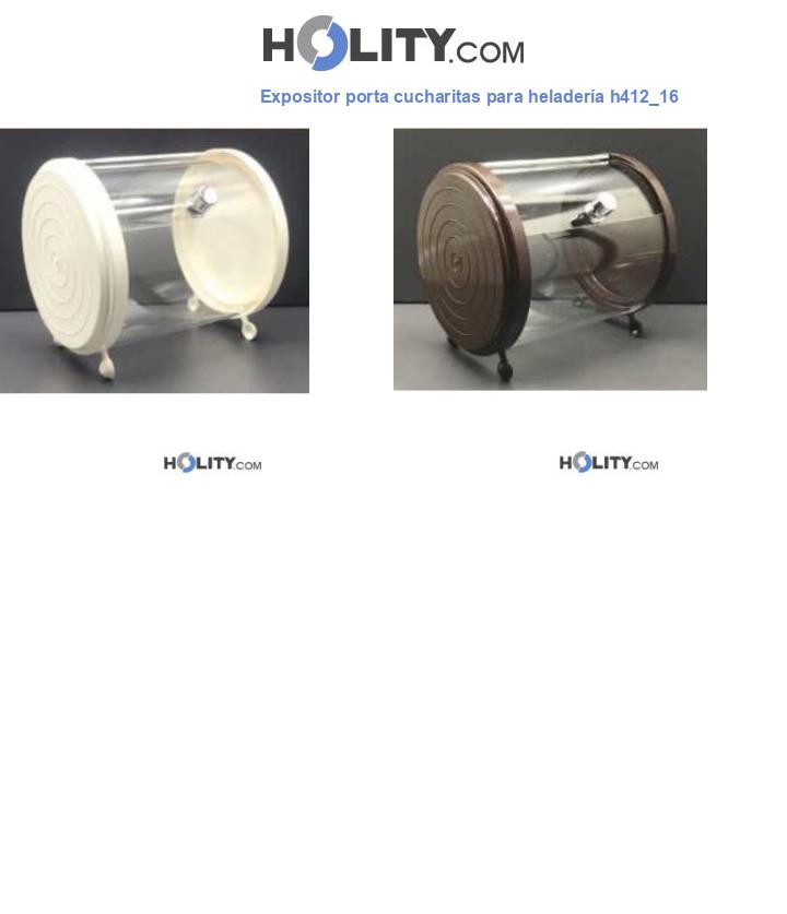 Expositor porta cucharitas para heladería h412_16