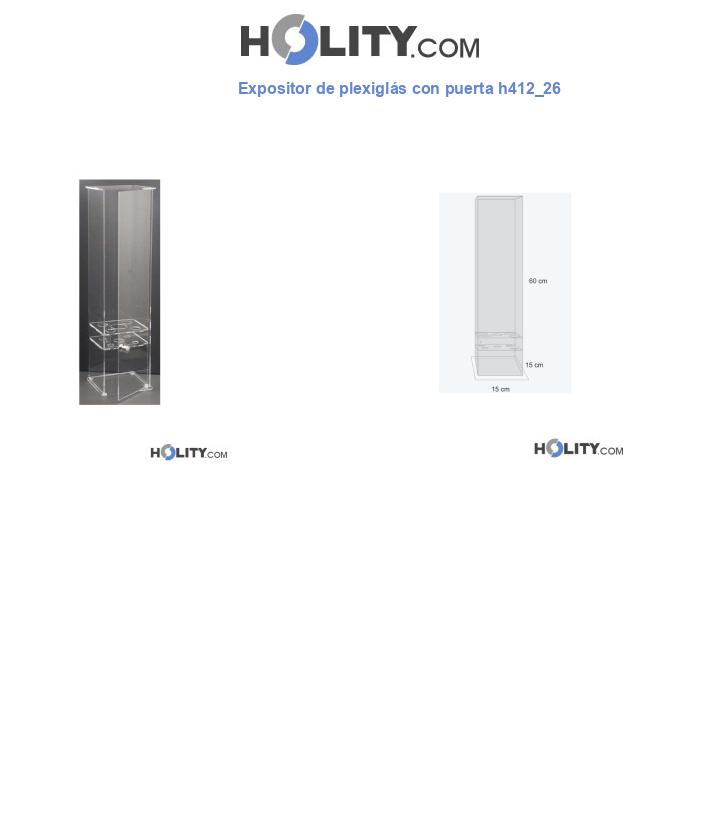 Expositor de plexiglás con puerta h412_26