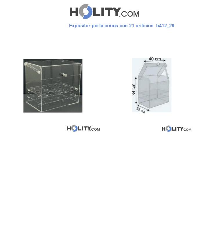 Expositor porta conos con 21 orificios  h412_29