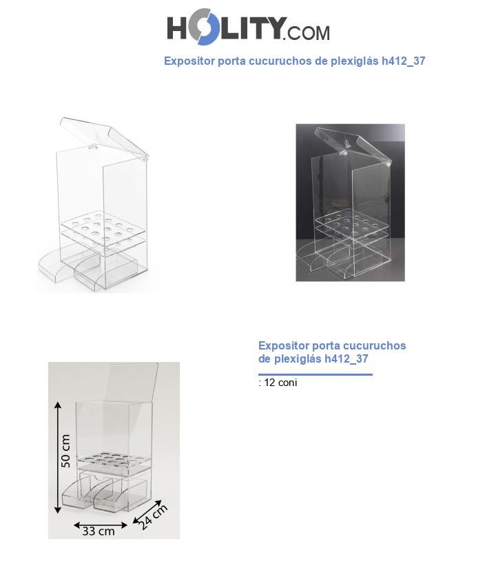 Expositor porta cucuruchos de plexiglás h412_37