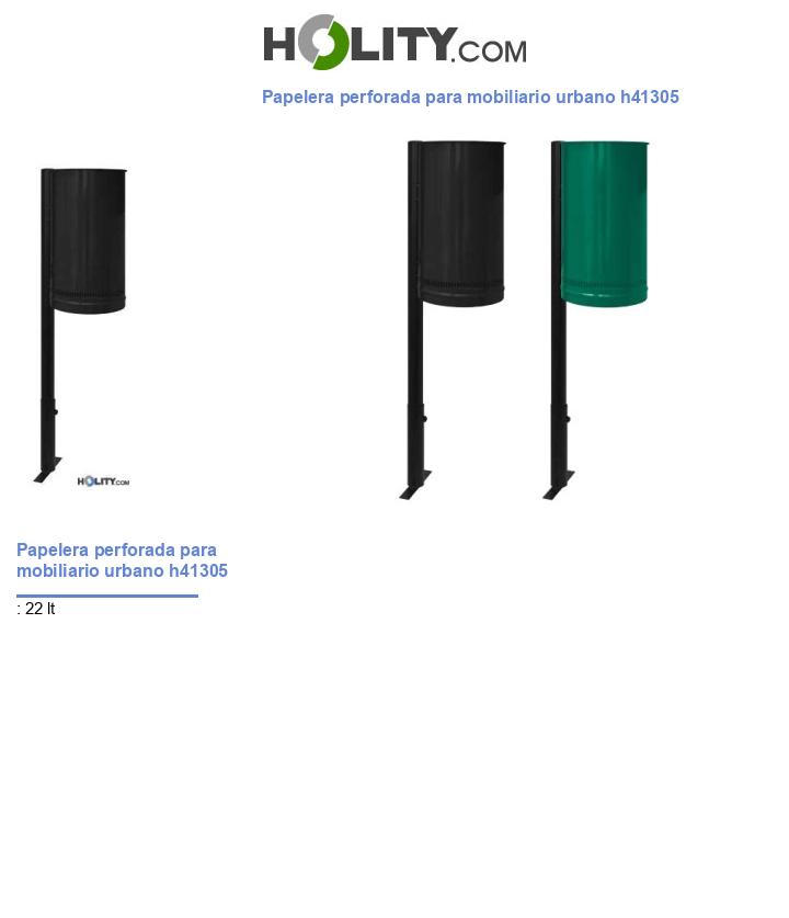 Papelera perforada para mobiliario urbano h41305