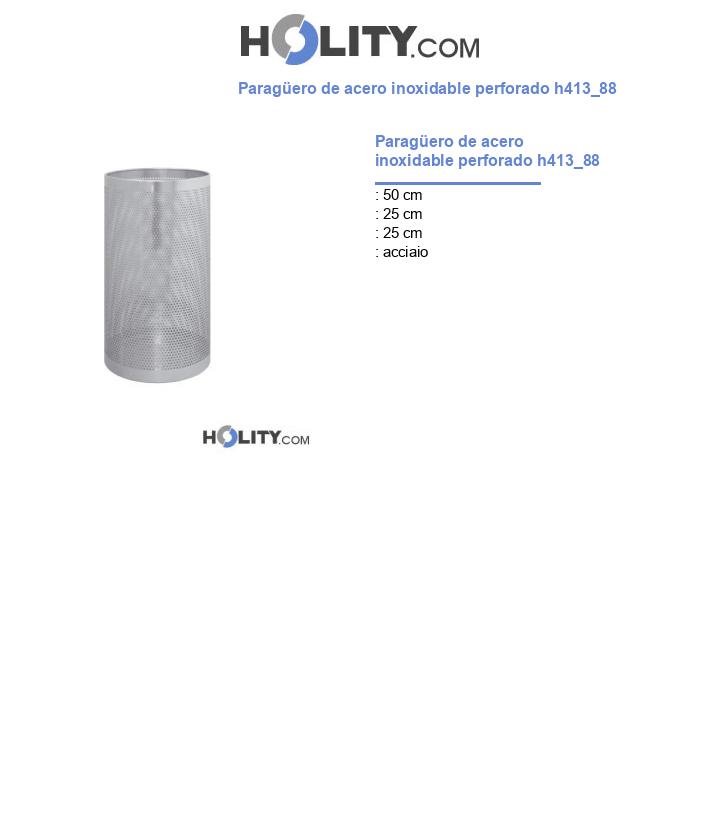 Paragüero de acero inoxidable perforado h413_88