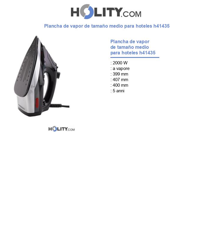 Plancha de vapor de tamaño medio para hoteles h41435