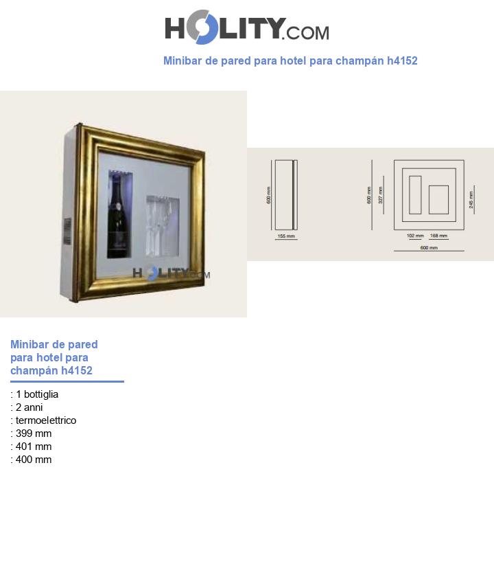 Minibar de pared para hotel para champán h4152