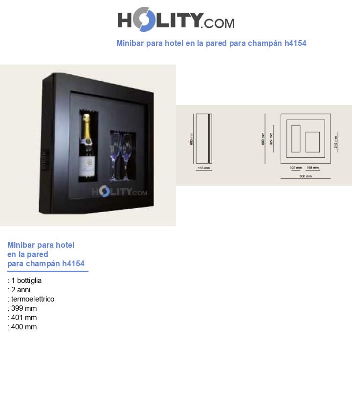 Minibar para hotel en la pared para champán h4154