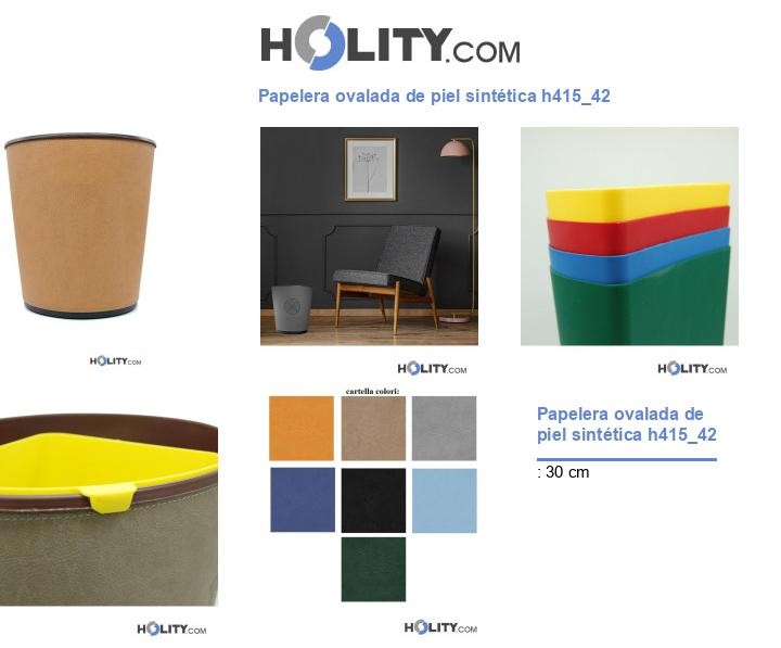 Papelera ovalada de piel sintética h415_42