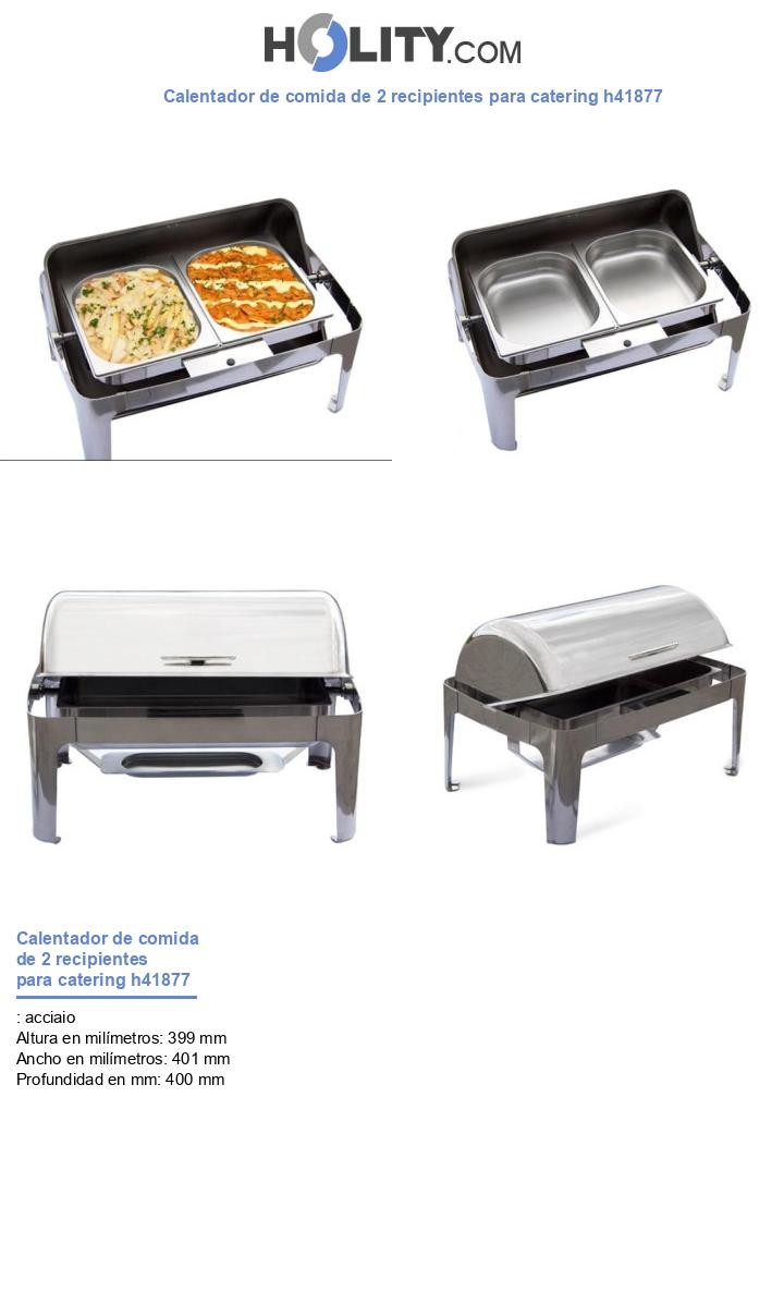 Calentador de comida de 2 recipientes para catering h41877