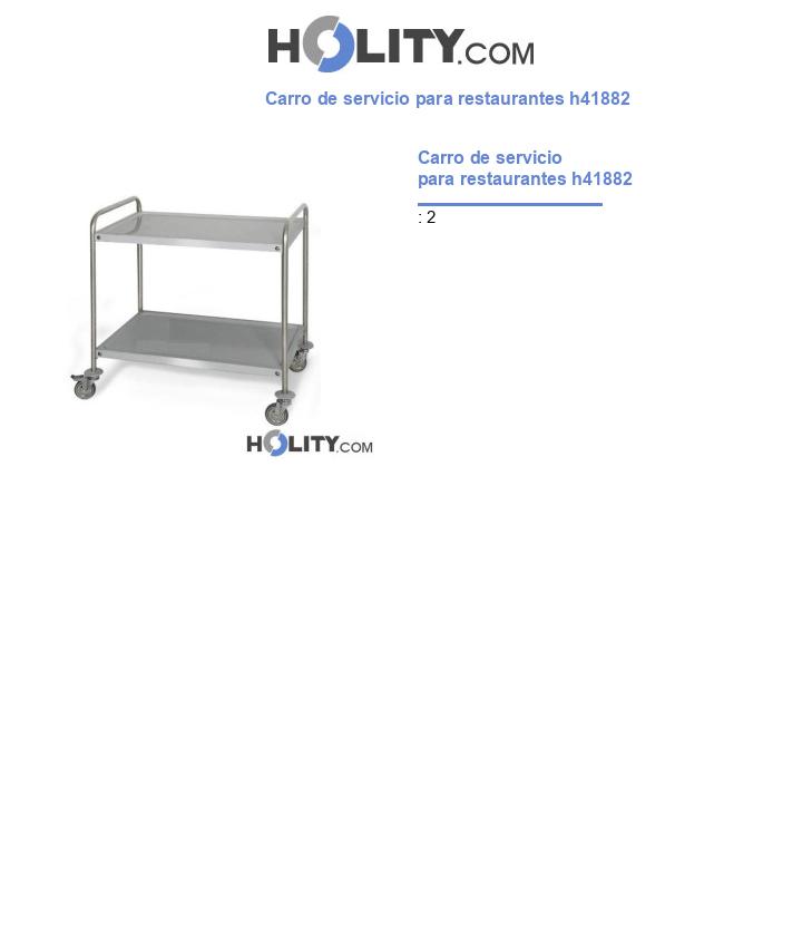 Carro de servicio para restaurantes h41882