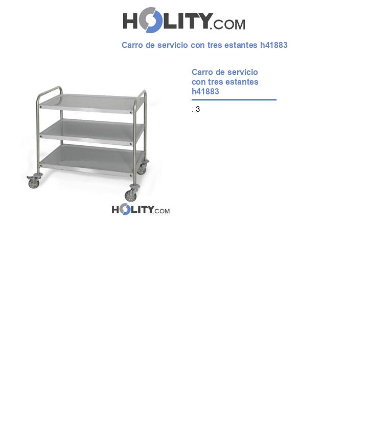 Carro de servicio con tres estantes h41883