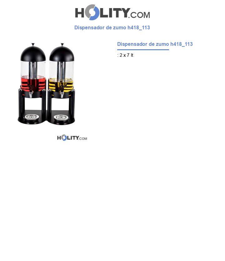 Dispensador de zumo h418_113