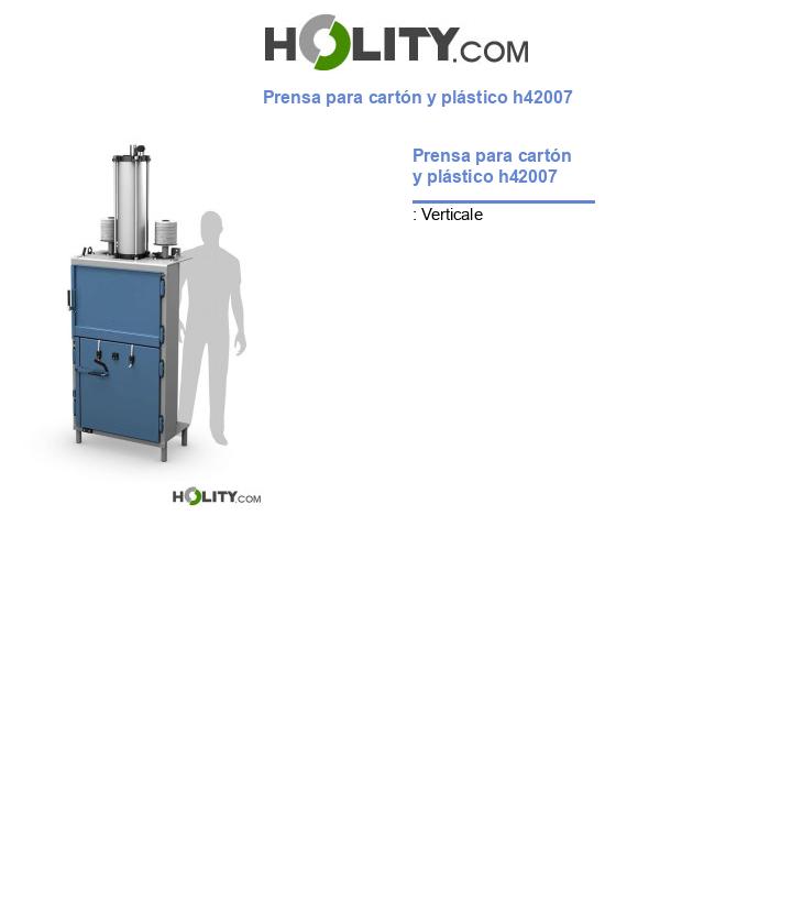 Prensa para cartón y plástico h42007