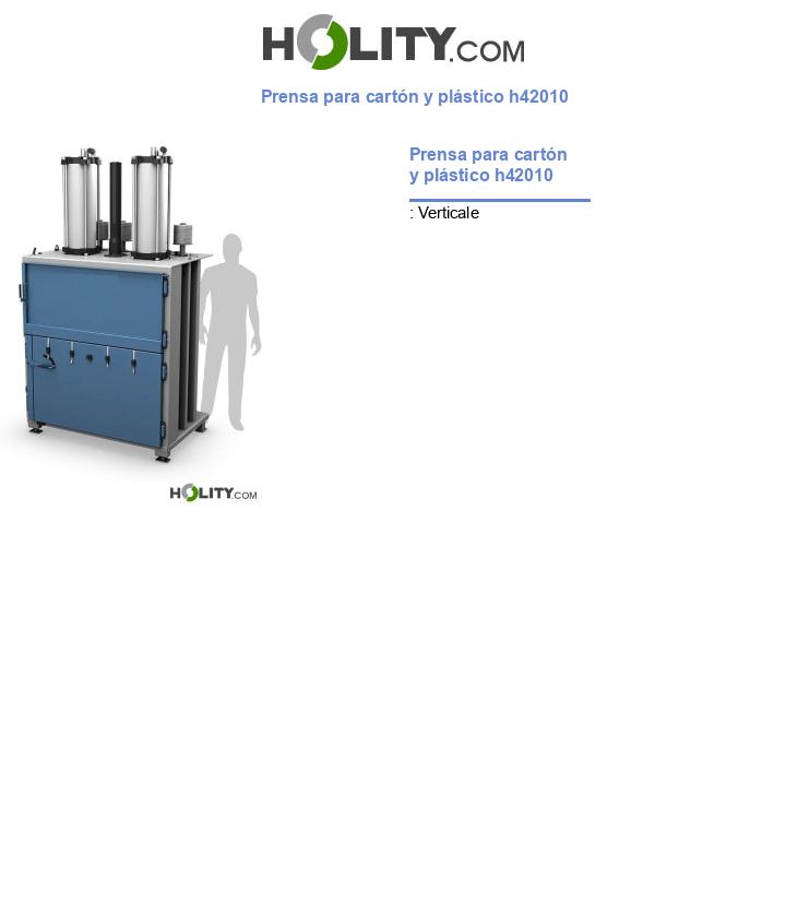 Prensa para cartón y plástico h42010