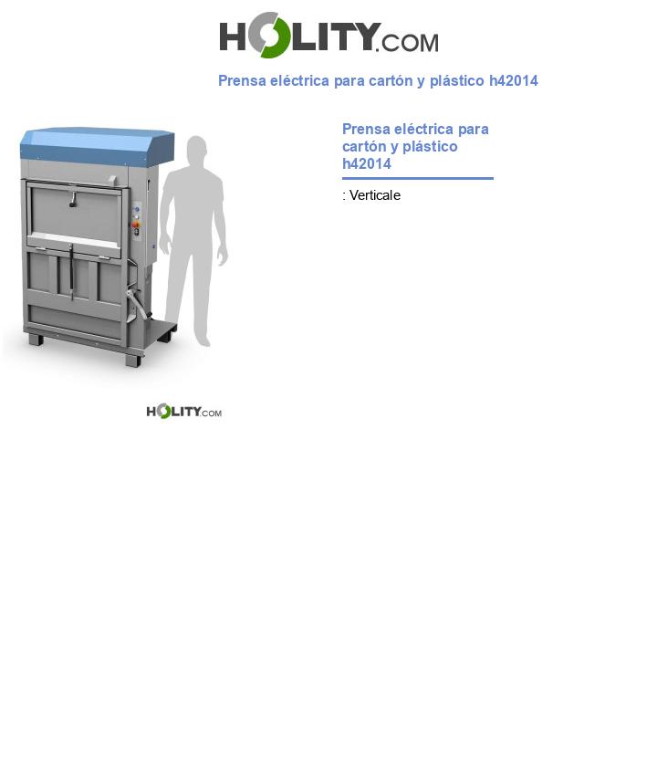 Prensa eléctrica para cartón y plástico h42014