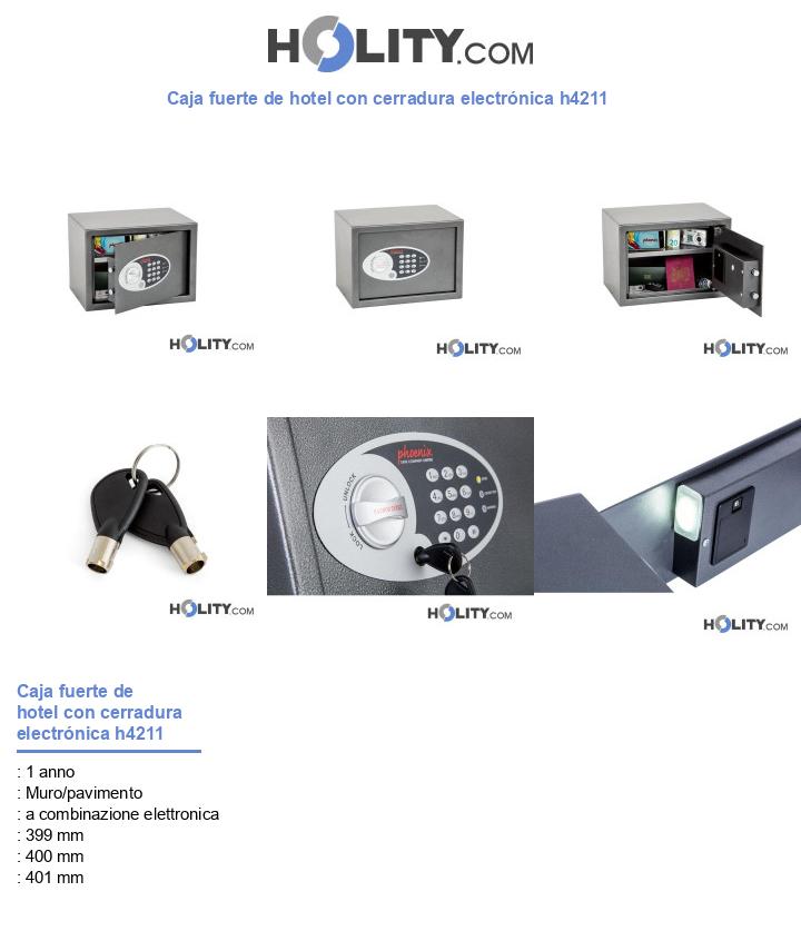 Caja fuerte de hotel con cerradura electrónica h4211