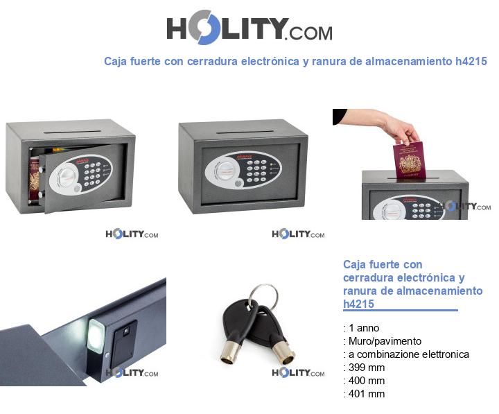 Caja fuerte con cerradura electrónica y ranura de almacenamiento h4215