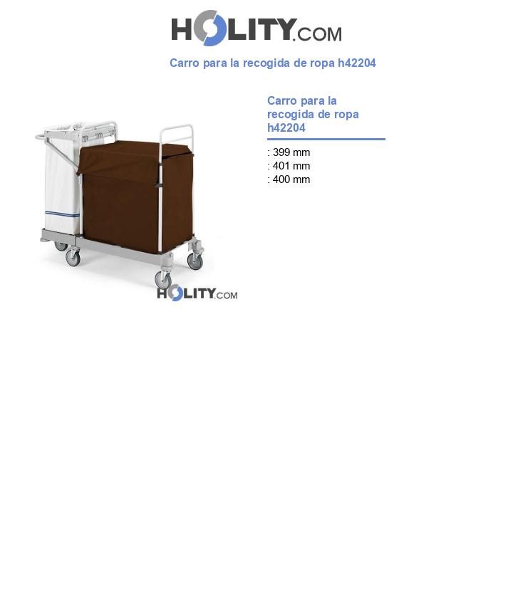 Carro para la recogida de ropa h42204