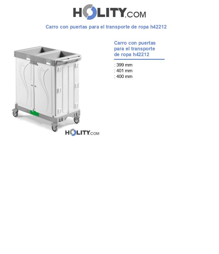 Carro con puertas para el transporte de ropa h42212