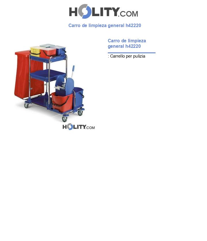 Carro de limpieza general h42220