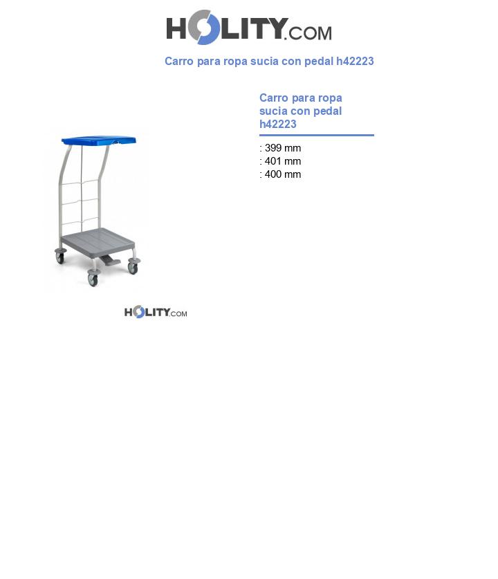 Carro para ropa sucia con pedal h42223