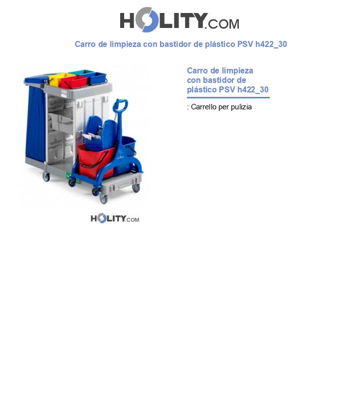Carro de limpieza con bastidor de plástico PSV h422_30