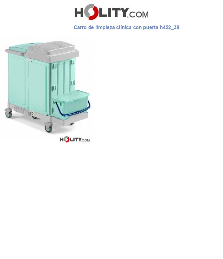 Carro de limpieza clínica con puerta h422_38